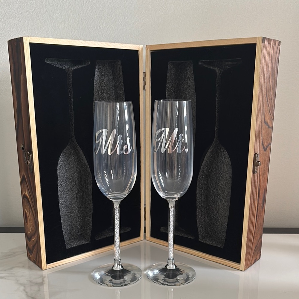Mr. and Mrs. Champagne Flutes